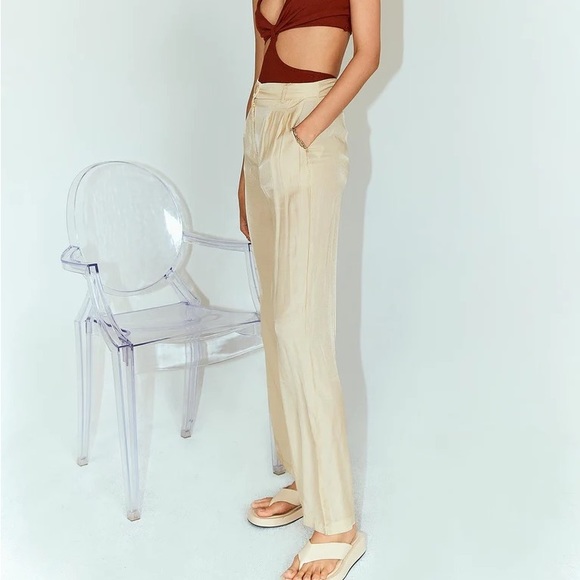 Princess Polly Kacey Pant Trousers Beige - Picture 2 of 6